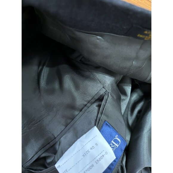 Stafford Mens Blazer Jacket Size 40S Gray Solid Poly Wool 2 Button Sport Coat - Picture 6 of 7